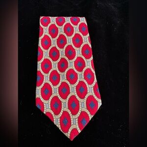 Liberty of London Red & Gold Silk Tie
